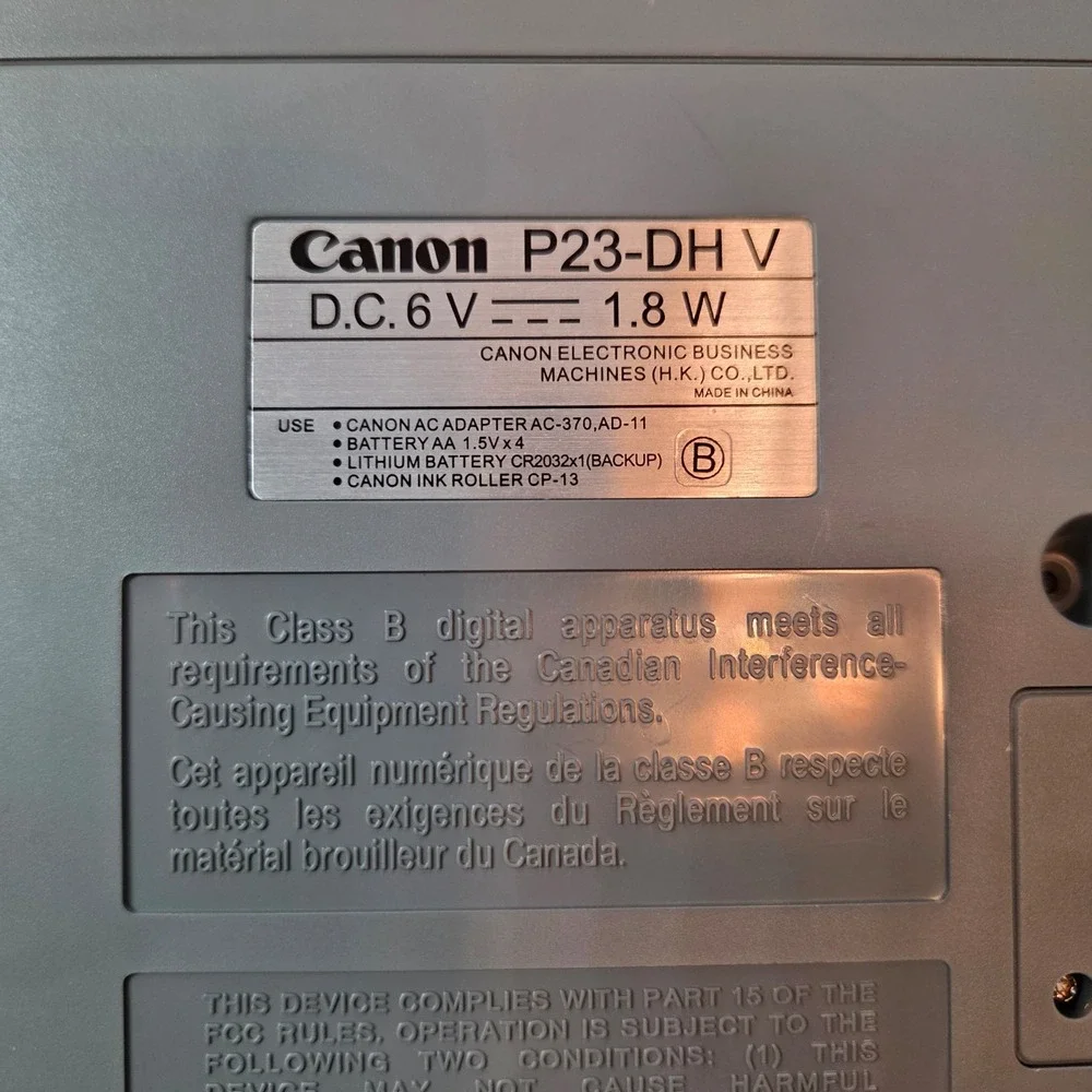 Canon p23 dh